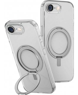 Uniq Swivix 360 вращающийся чехол-стойка для iPhone 16e – прозрачный