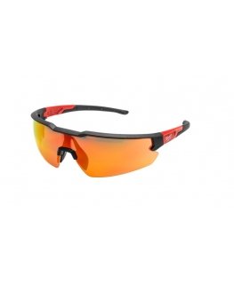 Milwaukee (red) mirrored safety glasses