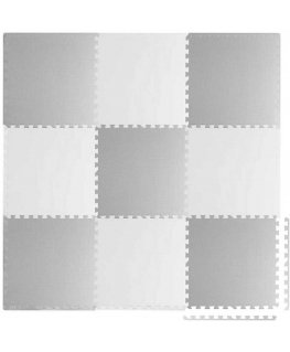 Suure putuplasti puslevaip, valgehall, Ricokids, 180x180cm, 9 tk.