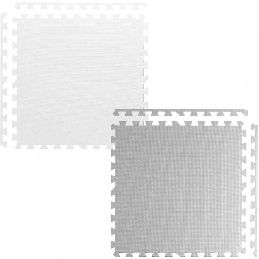 Suure putuplasti puslevaip, valgehall, Ricokids, 180x180cm, 9 tk. – 2