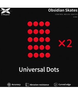 X-Raypad Obsidian rulluisud Universaalsed Punktid Punane 40 tk (⌀6.5 x 0.8 mm) (Punased) Asenduspadi Jalad