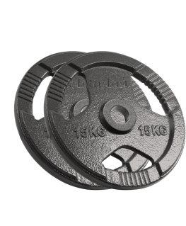 Kettlebell-olympiasarjan setti 2 x 15 kg, 51 mm reikä, kahvallinen levy, REBEL ACTIVE