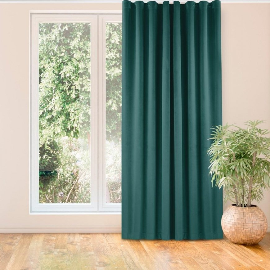 Aizkaru VILA krāsains jūras stila klasiskā caurspīdīgā viļņotā josla 7 cm samta 135x270 homede – 2
