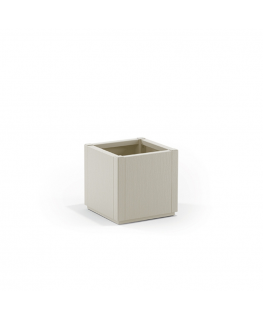 Stefanplast Lillekast ruudukujuline Ethica 36x36x35cm valge