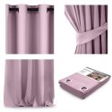 Yöverho renkailla AmeliaHome BLACKOUT 140X270 cm, 1 kpl, väri: vaaleanpunainen Yöverho renkailla AmeliaHome BLACKOUT 140X270 cm, 1 kpl, väri: vaaleanpunainen