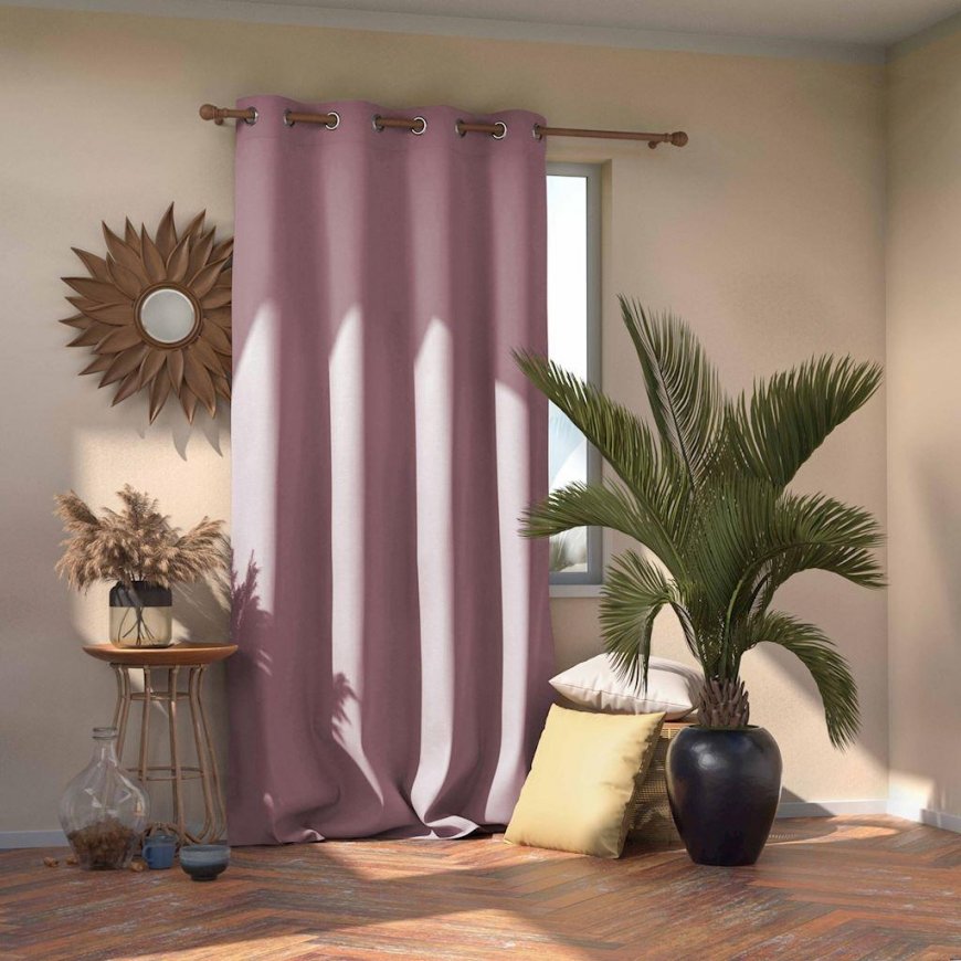 Yöverho renkailla AmeliaHome BLACKOUT 140X270 cm, 1 kpl, väri: vaaleanpunainen – 4