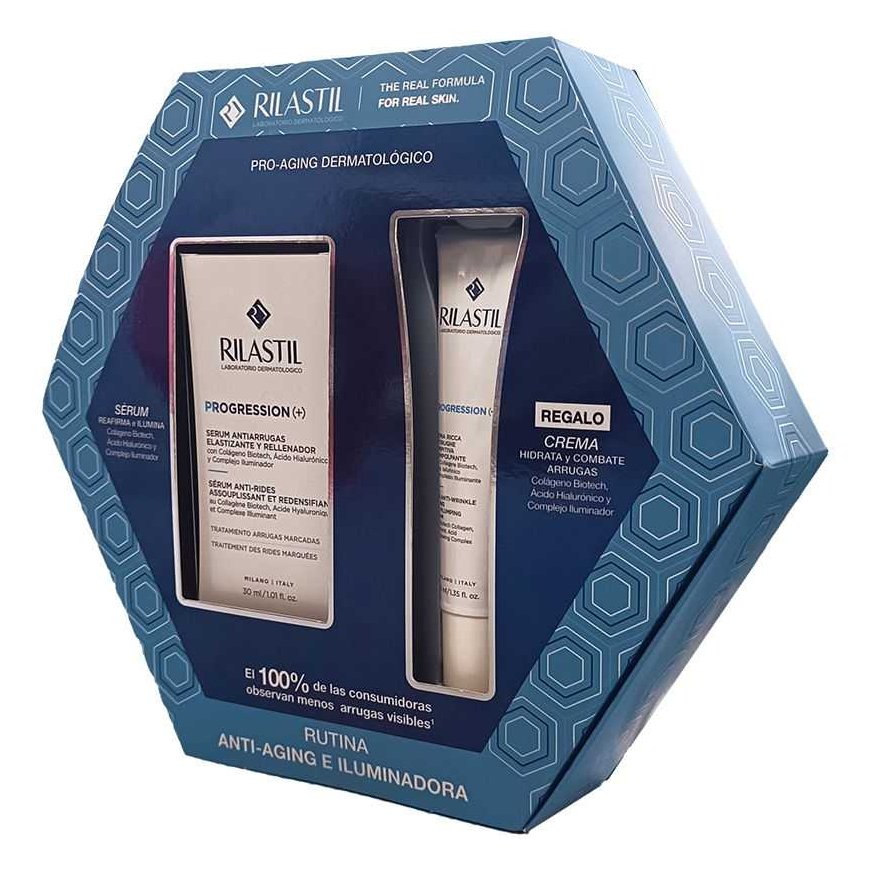 Rilastil PROGRESSION (+) ANTI-WRINKLE AND ILLUMINATING ROUTINE CASE 2 pcs