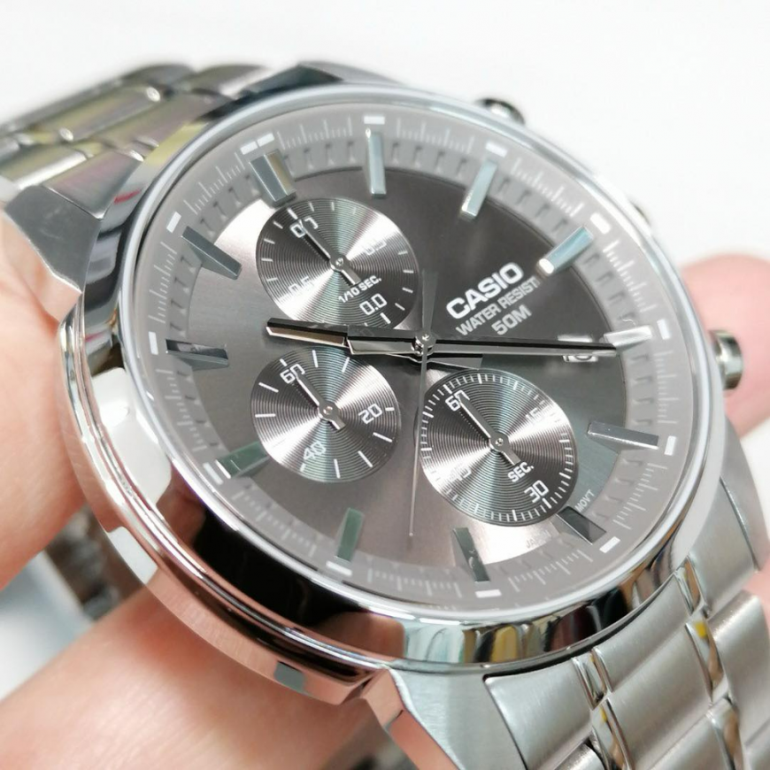 Laikrodis Casio MTP-E510D-8A vīriešu pulkstenis + KASTE – 4