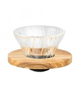 Hario V60 стеклянный капельный кофейник 01 – оливковое дерево