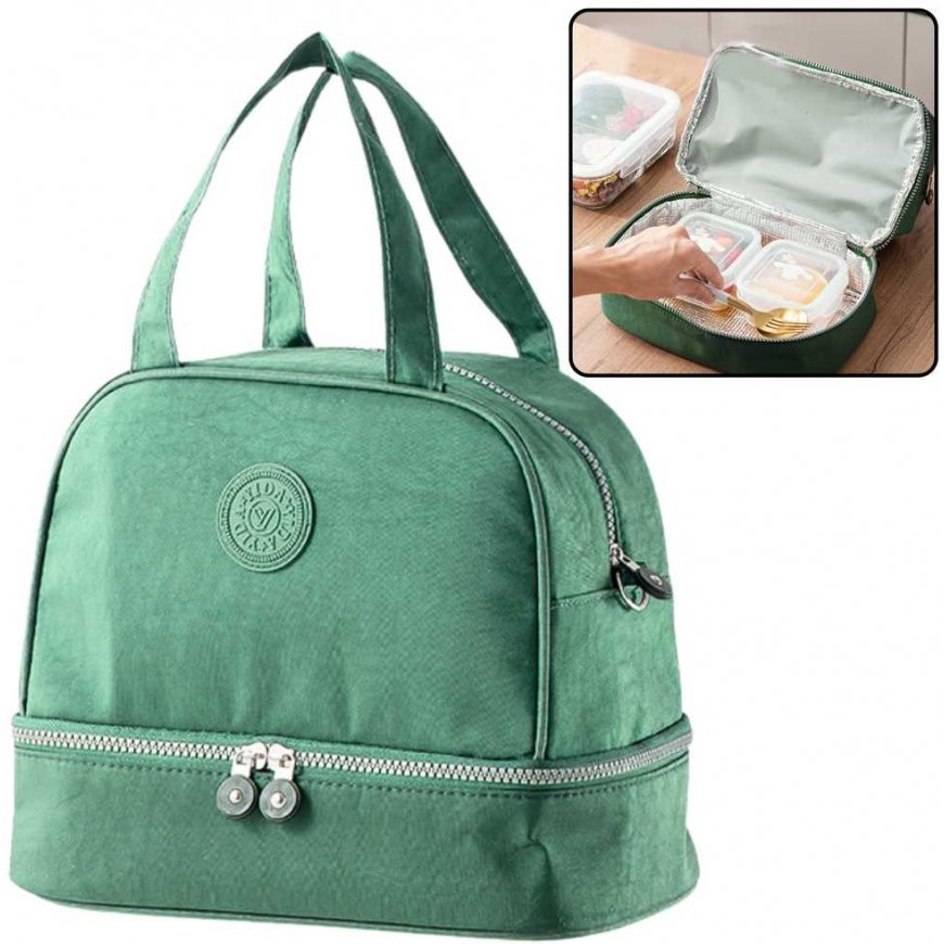 Lean Green Thermal Lunch Bag with Adjustable Strap
