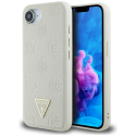 „Guess“ „Grained Hot Stamp Peony Triangle Logo MagSafe“ dėklas, skirtas „iPhone 16e“ – smėlio värvi „Guess“ „Grained Hot Stamp Peony Triangle Logo MagSafe“ dėklas, skirtas „iPhone 16e“ – smėlio värvi