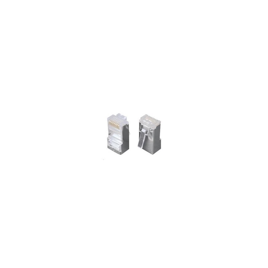 Solarix connector RJ45 CAT5E STP 8p8c shielded non-bendable per cable / 100 pcs KRJS45/5SLD – 2