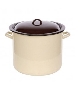 Altom Design Puodas TIESUS 16.6L ØR.30CM AUKŠTIS.25.2CM KREMINAS/TAMSUS CENTRS AR DANGELI