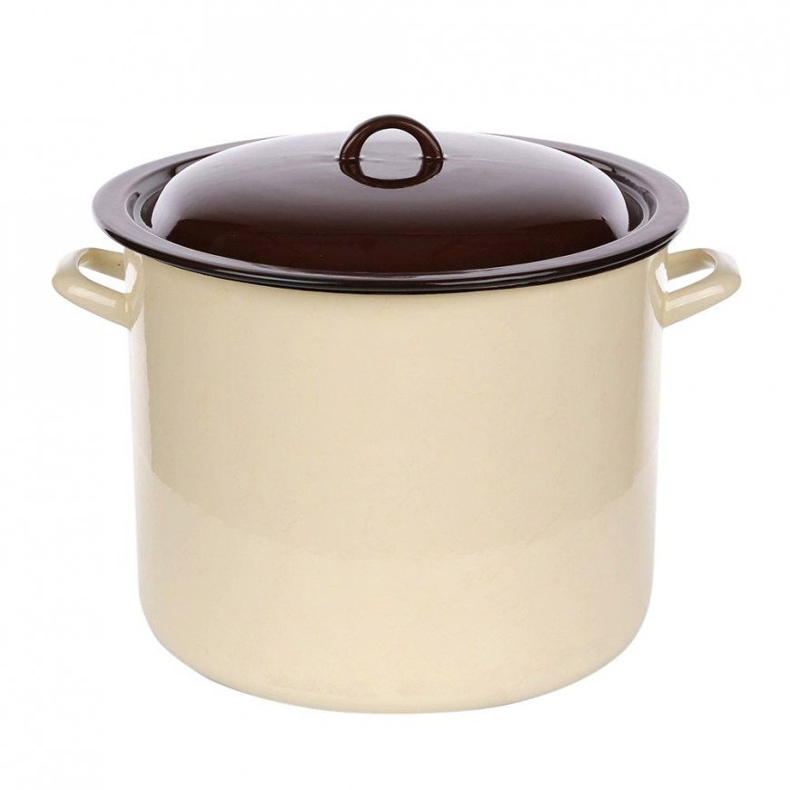 Altom Design Puodas TIESUS 16.6L ØR.30CM AUKŠTIS.25.2CM KREMINAS/TAMSUS CENTRAS SU DANGELIS