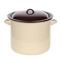 Altom Design Pot STRAIGHT 16.6L Ø30CM HEIGHT 25.2CM CREAM/DARK CENTER WITH LID