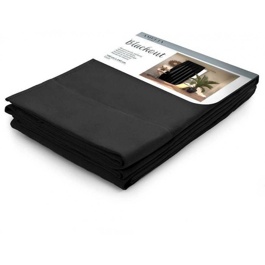 Nakts aizkars AmeliaHome BLACKOUT 140X245 cm, 1 gab., lente/āķi, krāsa: melna – 2