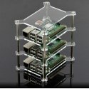 Gravlaser Dėklas skirtas Raspberry Pi 4B/3B+/3B/2B, x3, atviras Gravlaser Dėklas skirtas Raspberry Pi 4B/3B+/3B/2B, x3, atviras