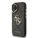 Guess PU 4G Metallilogo Standikamera Kehys kotelo Apple iPhone 16 musta väri Guess PU 4G Metallilogo Standikamera Kehys kotelo Apple iPhone 16 musta väri