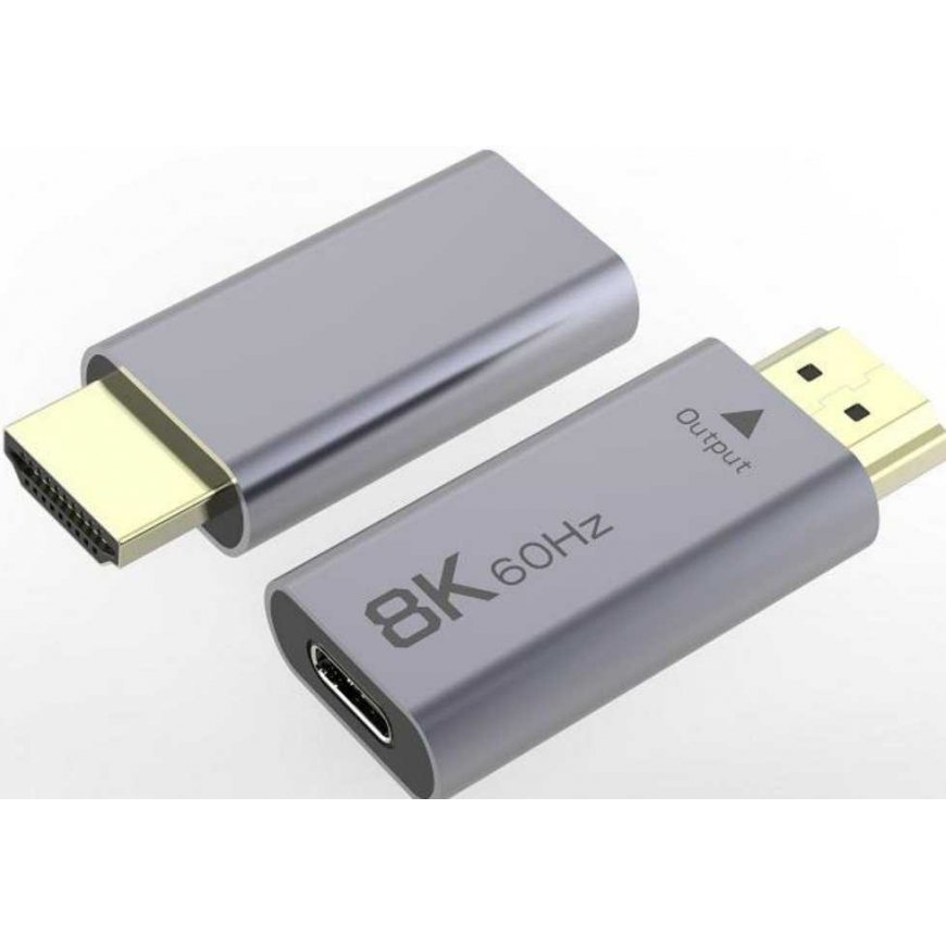 PremiumCord USB-C uz HDMI adapteris 8K@60Hz, 4K@144Hz alumīnija