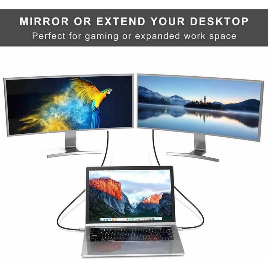 PremiumCord USB-C į HDMI adapteris 8K@60Hz, 4K@144Hz, aliuminio – 3