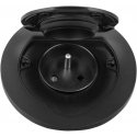 Moisture-resistant black round electrical socket, IP55, 1x2P+Z (French) Moisture-resistant black round electrical socket, IP55, 1x2P+Z (French)