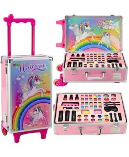 Lean Toys Kids' cosmetic set with a unicorn suitcase