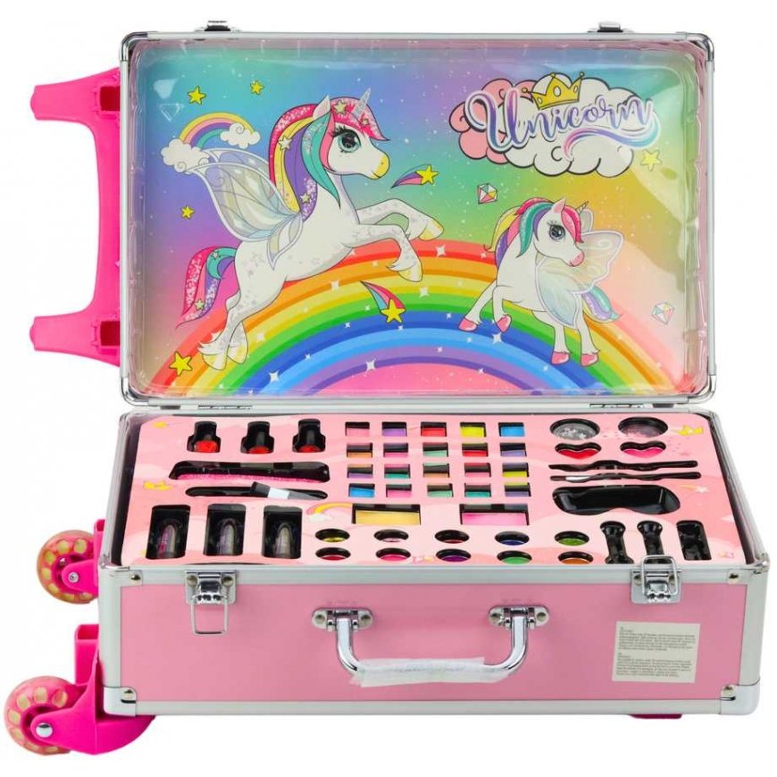 Lean Toys Kids' cosmetic set with a unicorn suitcase – 4