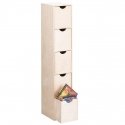 Kaste sīkām lietām, 5 atvilktnes, koka, mini plauktiņš dekupāžai - 86x21x18 cm, ZELLER Kaste sīkām lietām, 5 atvilktnes, koka, mini plauktiņš dekupāžai - 86x21x18 cm, ZELLER