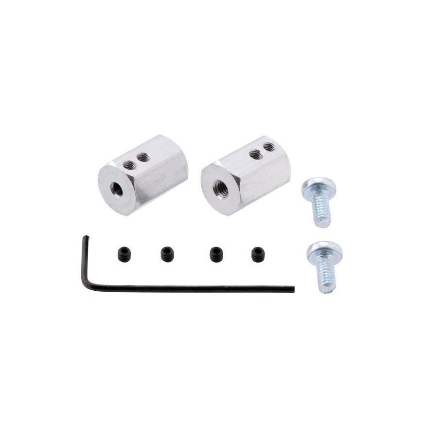 Pololu kuuekülgne rataste adapter 12mm/3mm 2 tükki