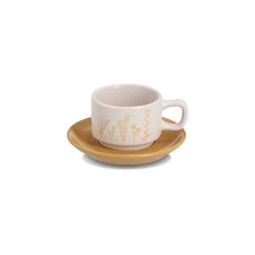 Zeller Espresso kahvikokoelma KUKAT, 4 kuppia aluslautasin, 70 ml – 2