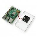 Raspberry Pi 4B -kotelo justPi tuulettimella – läpinäkyvä Raspberry Pi 4B -kotelo justPi tuulettimella – läpinäkyvä