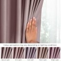 Tamsios Užuolaidos VELVET spalvos tamsiai smėlio spalvos klasikinio juostos tipo medžiaga - tekstilė aksomas 140x245 AmeliaHome