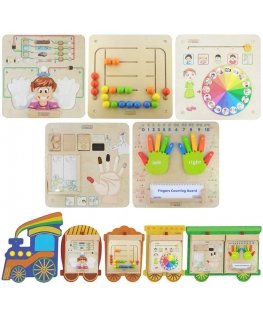 MASTERKIDZ Набор сенсорная доска «Training Board 5in1», доска для развития моторики, ощущения и эмоции