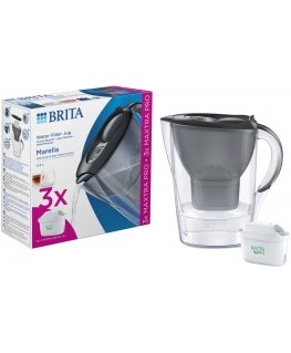 Brita Marella Suodatinvesikannu - 2,4 L - Harmaa + 3x Maxtra PRO