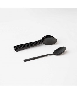 6 Prato-teelusikan setti, 14 cm, musta, AMBITION