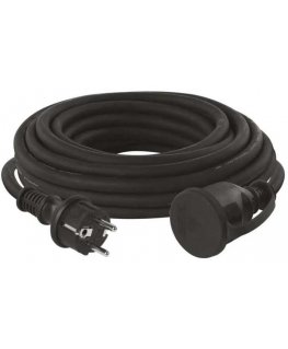 Emos Ilgiklis 1 liitin 10m maadoituksella 3x2.5 mm² IP44 kumieristyksellä, musta