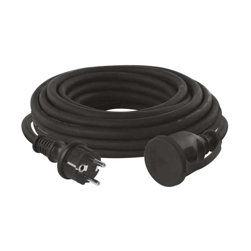 Emos Ilgiklis 1 liitin 10m maadoituksella 3x2.5 mm² IP44 kumieristyksellä, musta