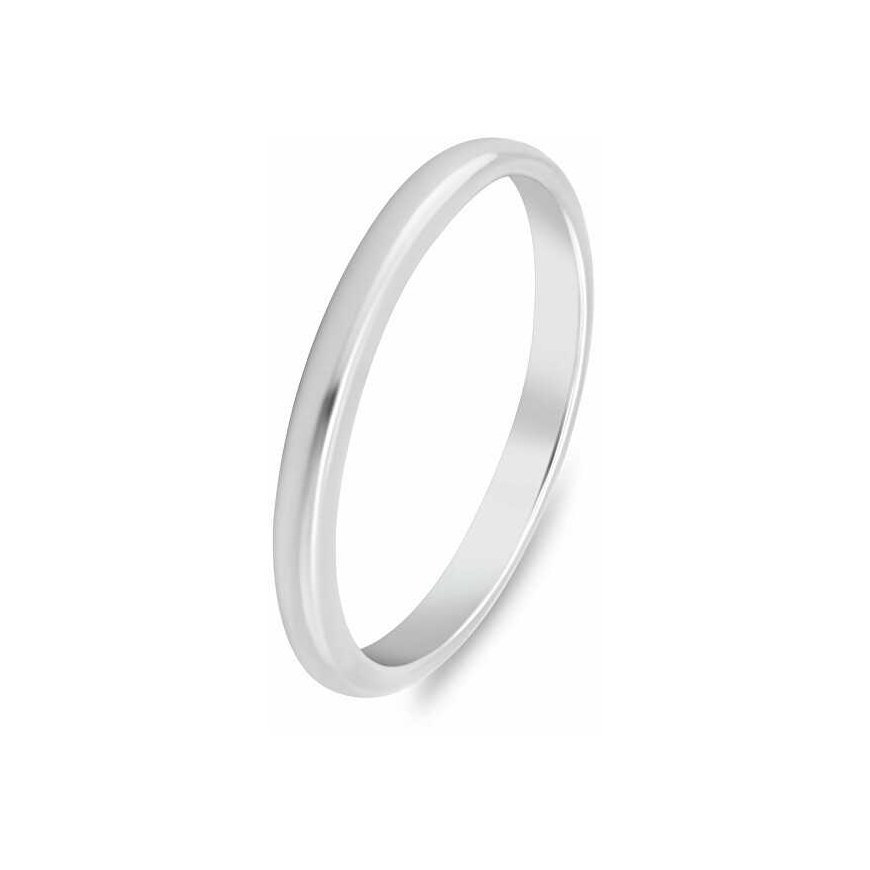 Brilio Silver Minimalist Silver Wedding Ring RI149W
