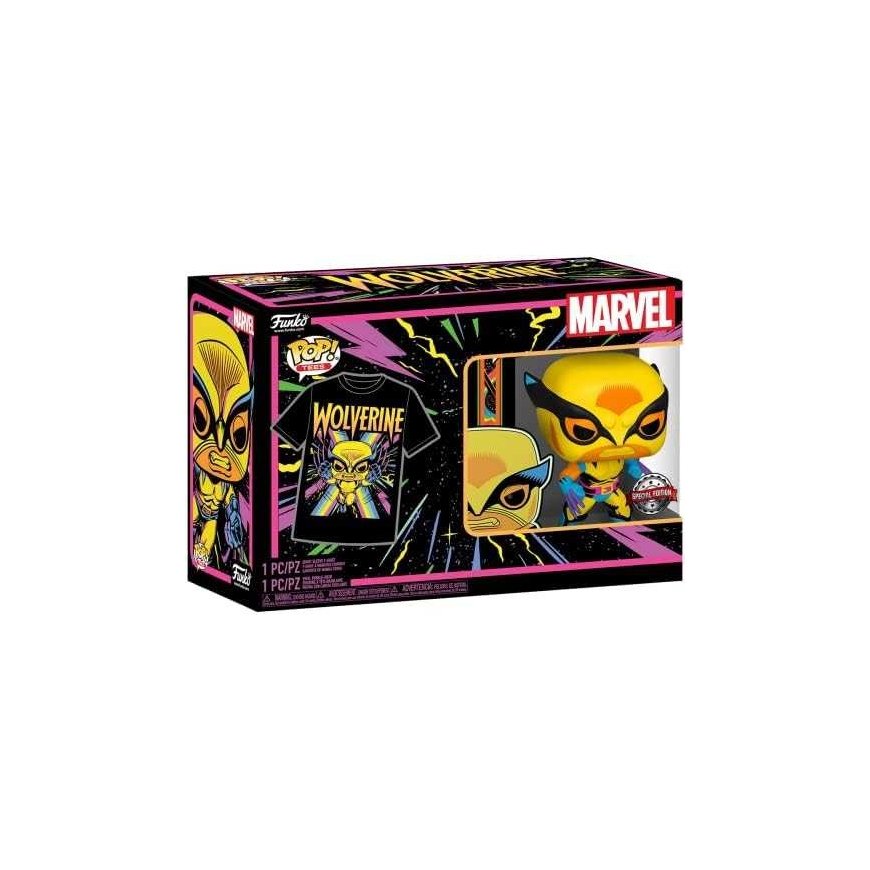 Funko Set figure POP & Tee Marvel Wolverine Black Light – 4