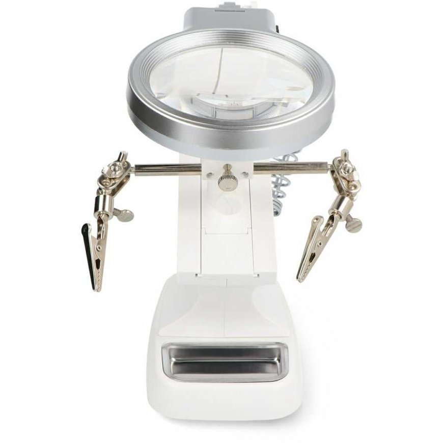 OEM Holder with x3 magnifying glass and LED lighting - third hand – 3