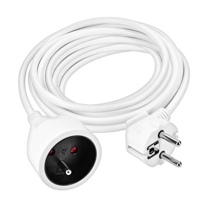 Solight extension cord - connector, 1 socket, 7m, 3 x 1mm2, white – 5