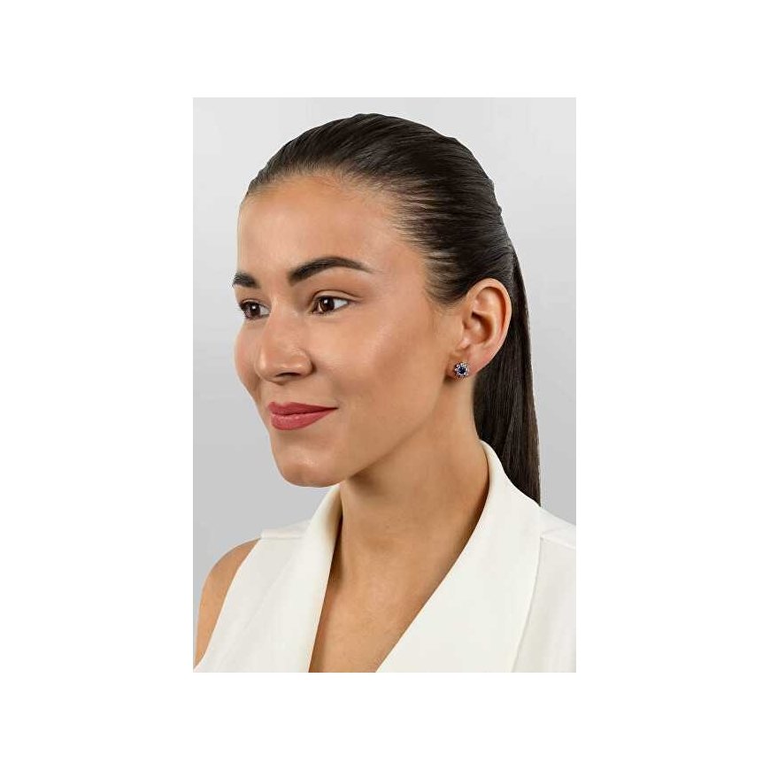 Brilio Silver Padorūs sidabriniai auskarai ar kubisko cirkonija oksīdu Ziedi EA577WB – 2