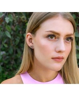 Beneto Silver earrings with crystals AGUP917