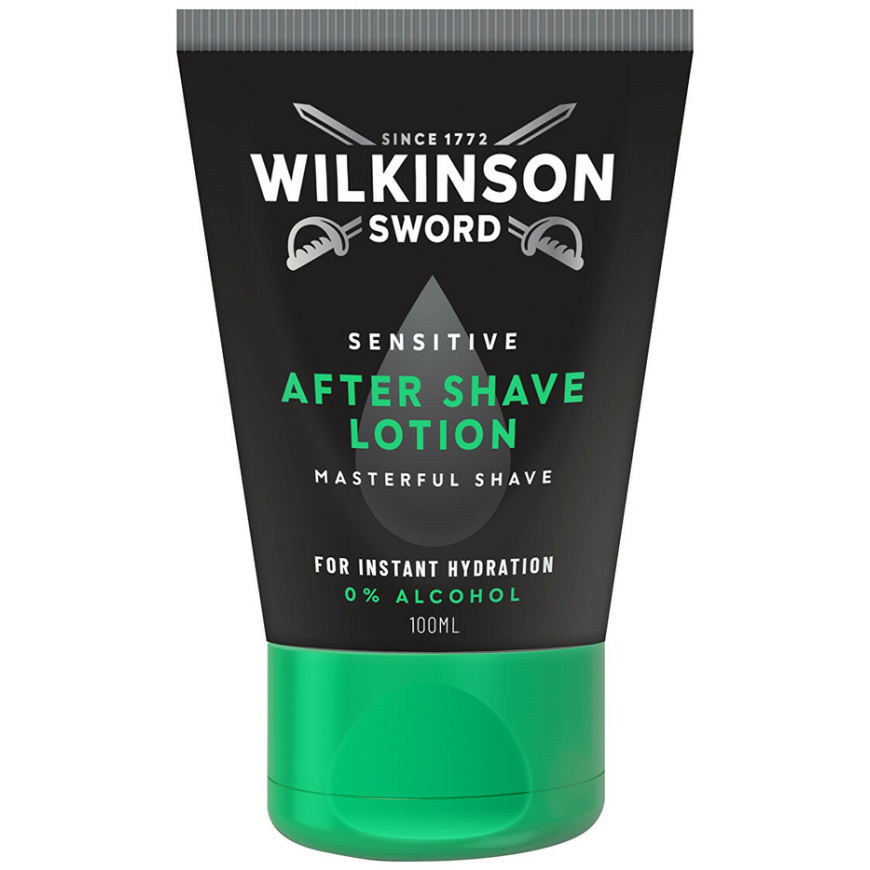 „Wilkinson Sword“ losjons pēc skūšanās jutīgai ādai, 100 ml – 2
