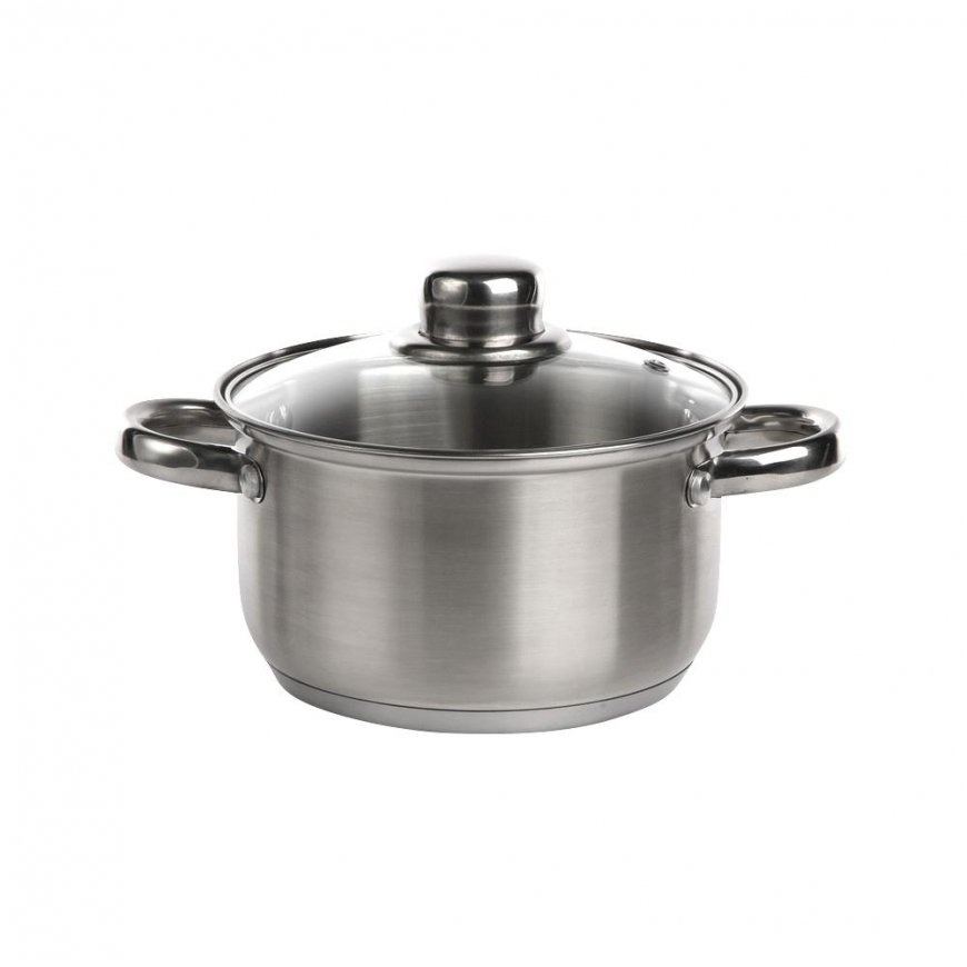 Altom Design FABIO Pot STAINLESS STEEL 16CM 1.9L WITH GLASS LID