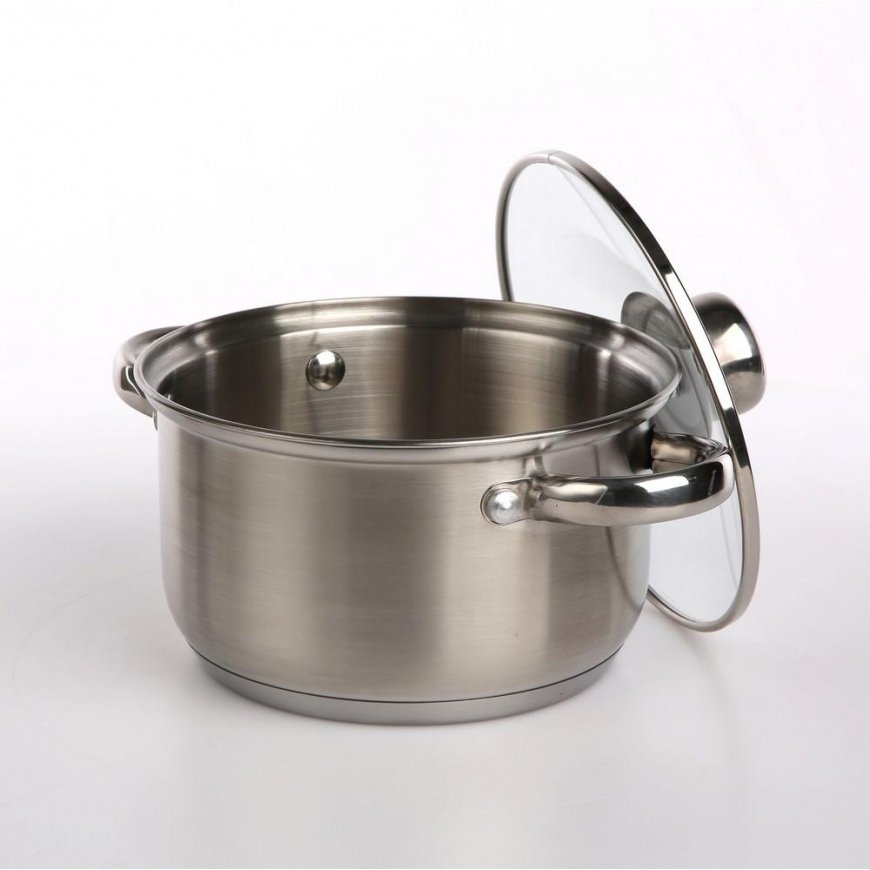 Altom Design FABIO Кастрюля НЕРЖАВЕЮЩАЯ 16СМ 1,9Л С СТЕКЛЯННОЙ КРЫШКОЙ – 4