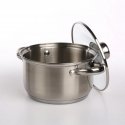 Altom Design FABIO Puodas NIERDZEWNY 16CM 1,9L AR STIKLA VĀKU Altom Design FABIO Puodas NIERDZEWNY 16CM 1,9L AR STIKLA VĀKU