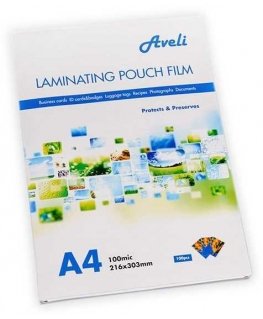 Aveli laminointifolio 100kpl A4, 200mic (2x100), kiiltävä