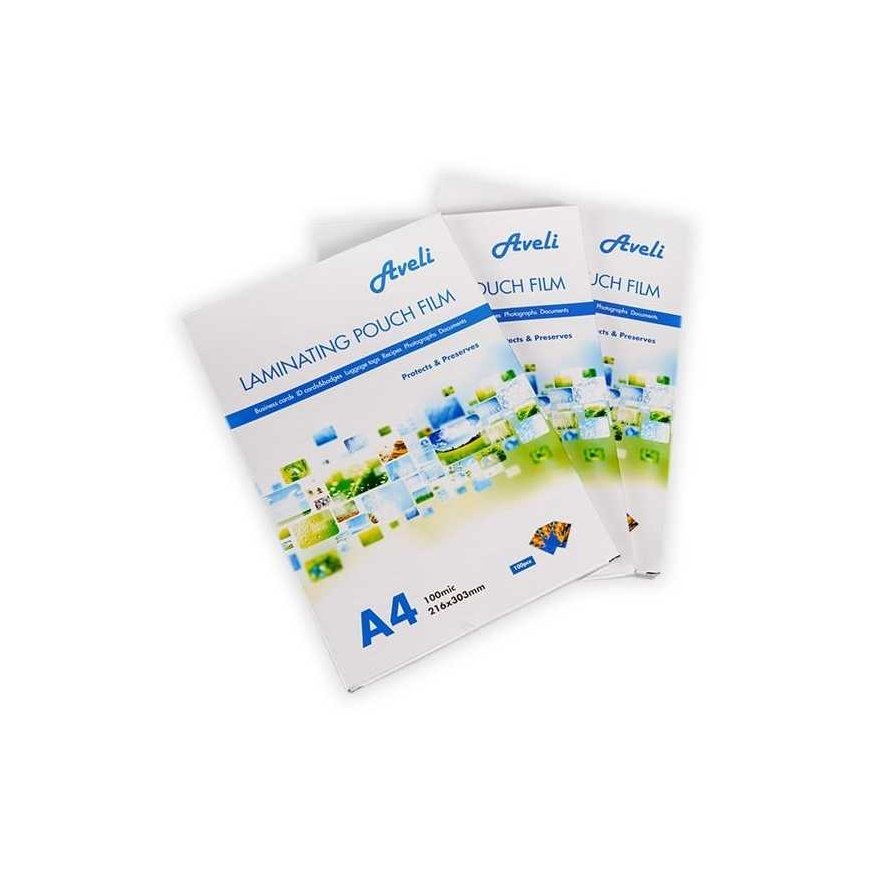 Aveli laminavimo folija 100vnt A4, 200mic (2x100), blizgi – 2