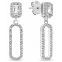 Brilio Silver Modern Hanging Earrings with Clear Zirconia EA1184W Brilio Silver Modern Hanging Earrings with Clear Zirconia EA1184W